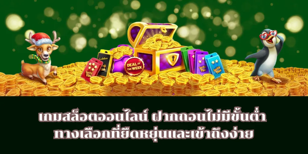 สล็อตวอเลท อันดับ 1 ระบบเสถียร เล่นง่าย ปลอดภัย ได้เงินจริง 2 เกมสล็อตออนไลน์ ฝากถอนไม่มีขั้นต่ำ ทางเลือกที่ยืดหยุ่นและเข้าถึงง่าย